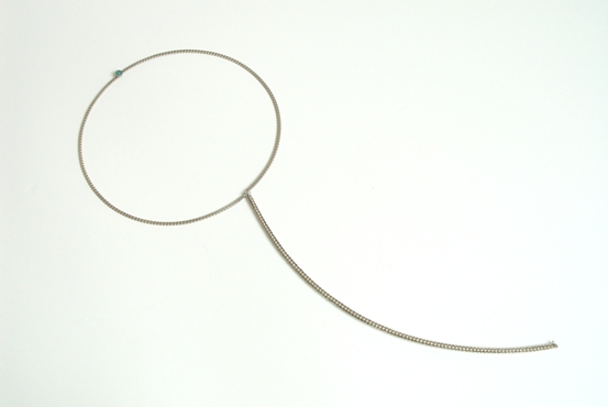 17b Necklace ���Safe Heart��� 1999. position to wear, silver, 42cm L. Frans Hals Museum
