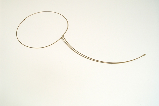 27c Necklace ���Big Heart��� 1998. position to wear 2, gold, 43x18cm