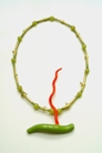 13 Necklace/object ‘Harvest’ 1996. wood, leave gold, acrylic paint, synthetic material, 52x34cm