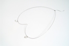 26 Necklace ‘Push up’ 1997. stainless steel, mountain crystal, 28x35cm