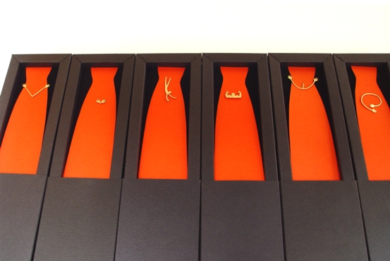Mikromegas pins 2001. 14k gold, between 6,5 and 12cm L, prices from � 100,- to � 140,-