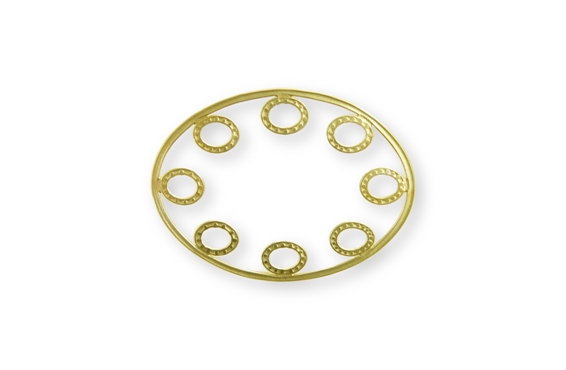 Wirebrooch 1 - 44x58mm Gold